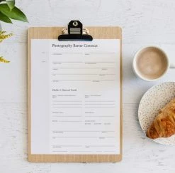 DesignAglow Photography Barter Contract Dark & Moody