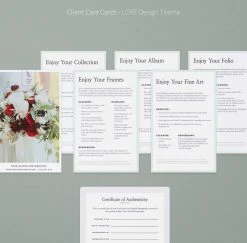 DesignAglow Studio Management Client Care Cards