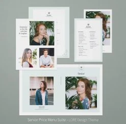 DesignAglow Senior Price Menu Suite High School Seniors