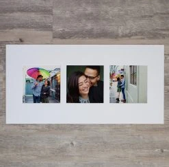 NW Framing Ready-Made Frames Add-On Mat: 10x20 With (3) 5x5 Windows