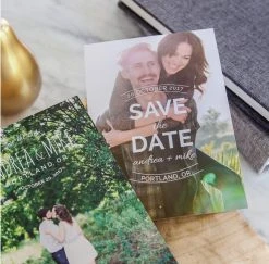 DesignAglow Weddings & Engagements Save The Date Cards: Modern Minimalist Collection